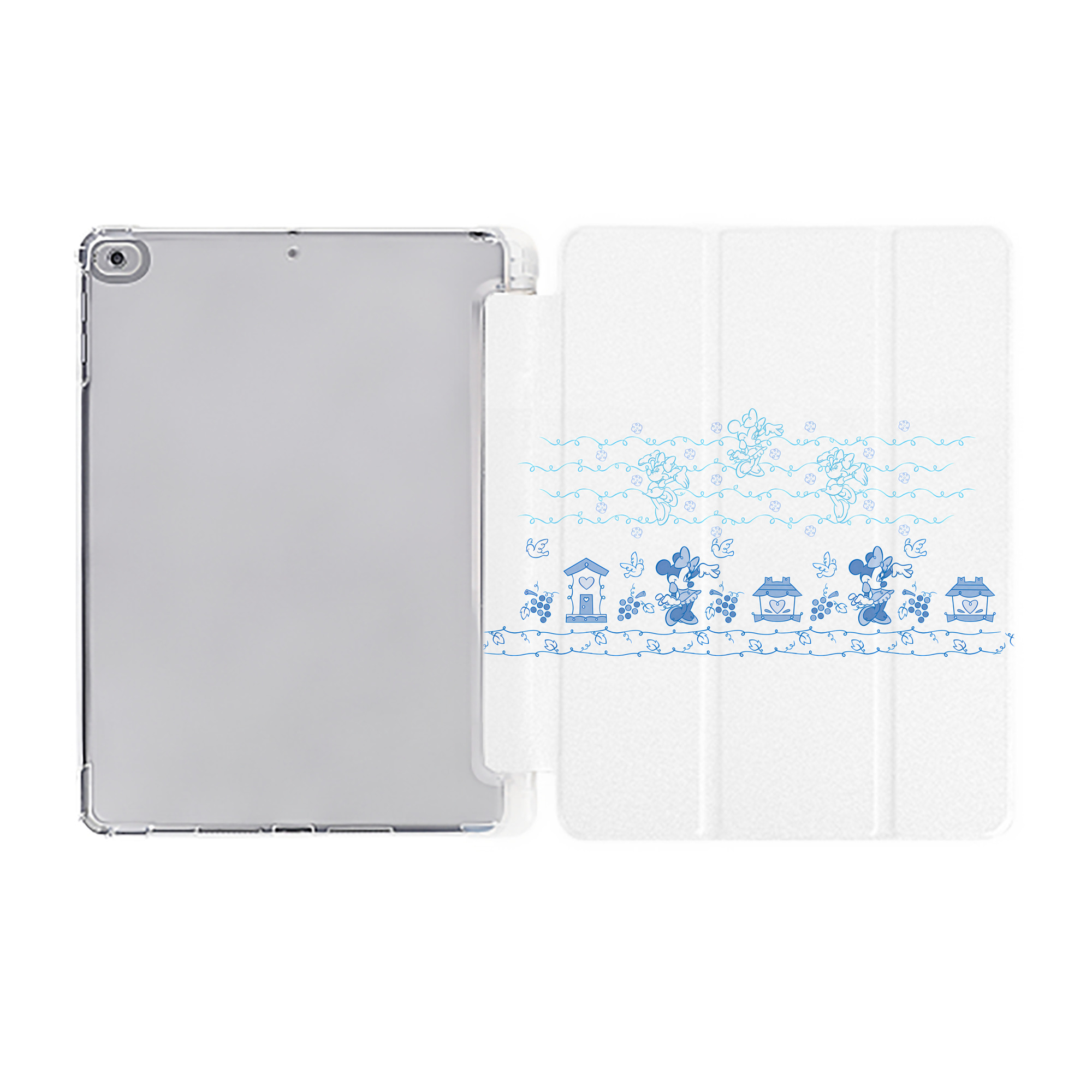 （画像用） ミッキーマウス Mickey Mouse IPad ケース ペン収納付き 三つ折りスタンド PUレザー×シリコン 対応機種9.5/10.5/10.9インチ